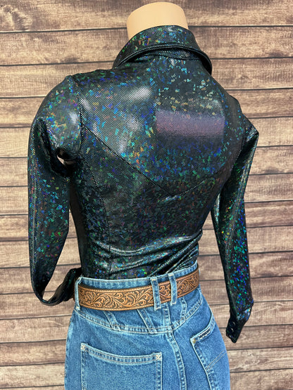 Black Kaleidoscope Snap Front Rodeo Shirt