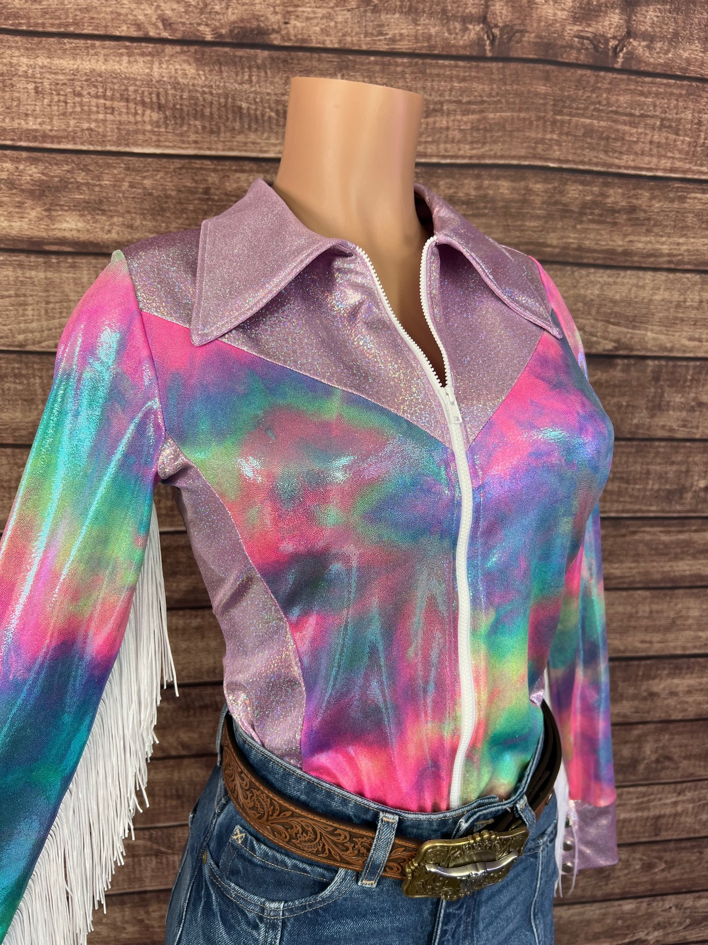 Ready To Ship LARGE Cotton Candy Rodeo Shirt