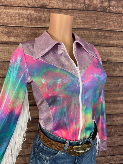 Ready To Ship LARGE Cotton Candy Rodeo Shirt