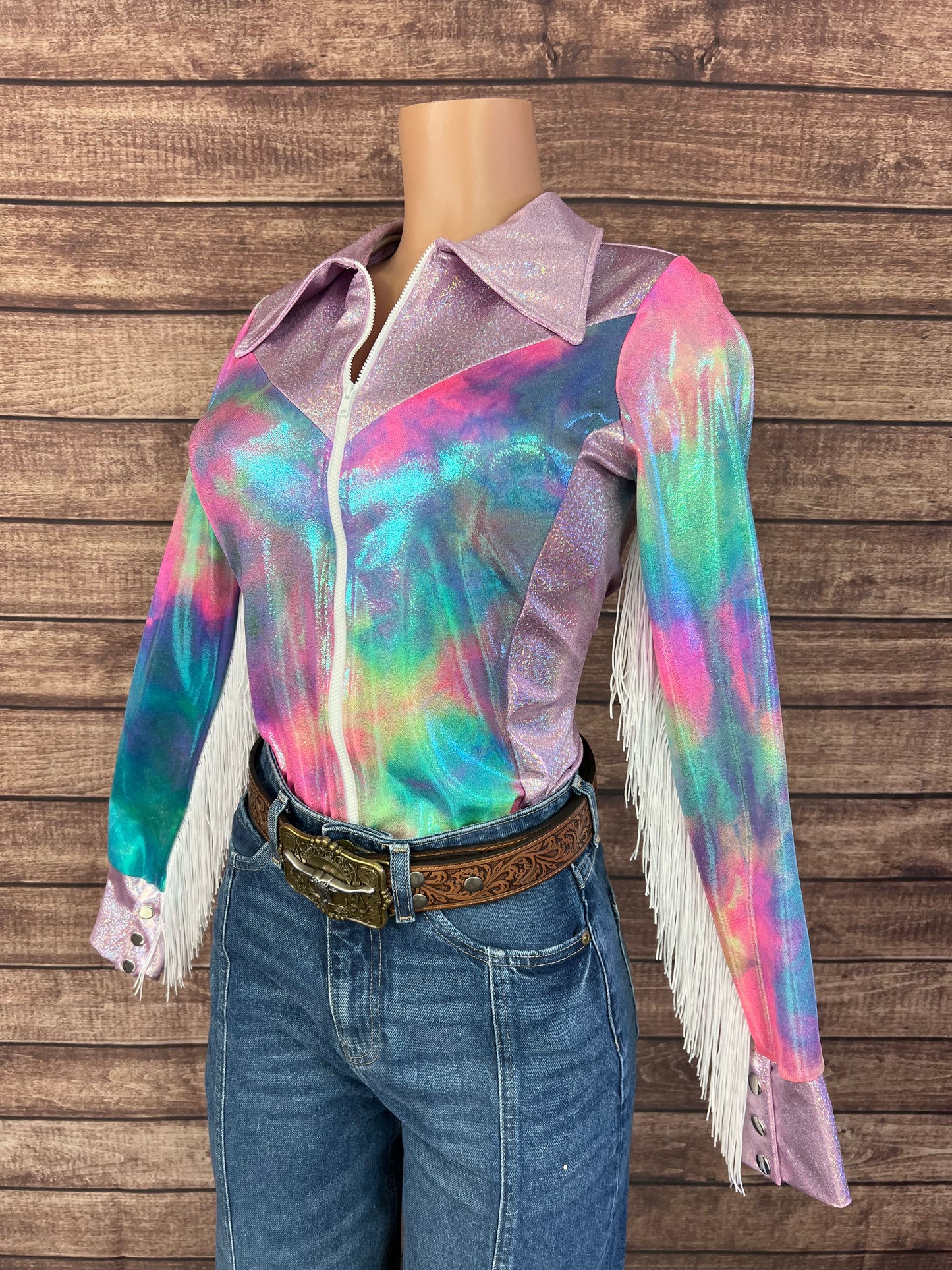 Ready To Ship LARGE Cotton Candy Rodeo Shirt