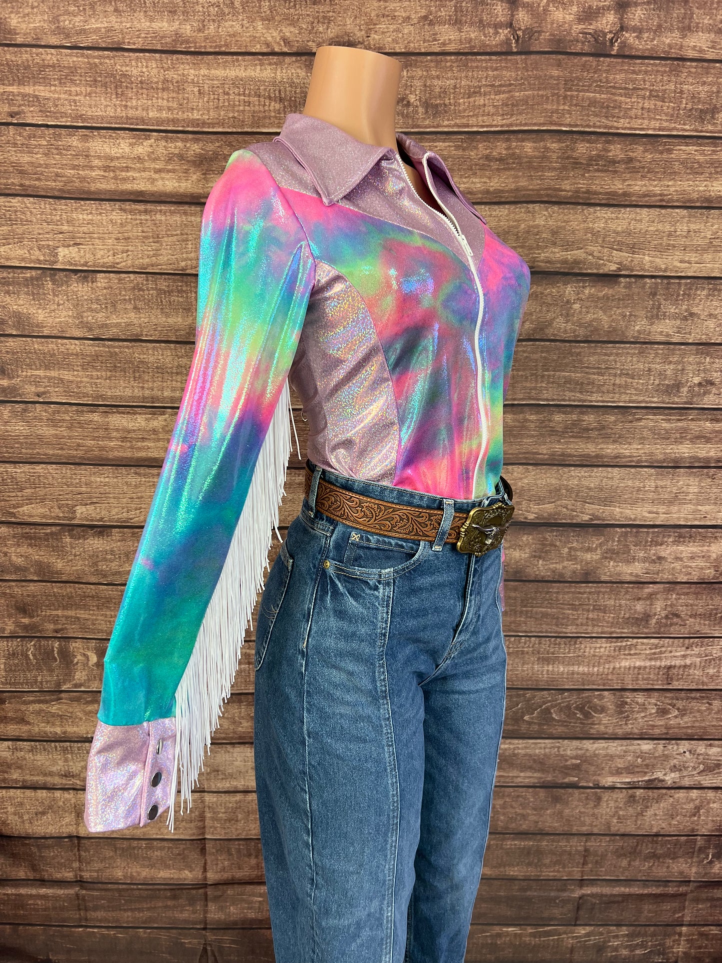 Ready To Ship LARGE Cotton Candy Rodeo Shirt