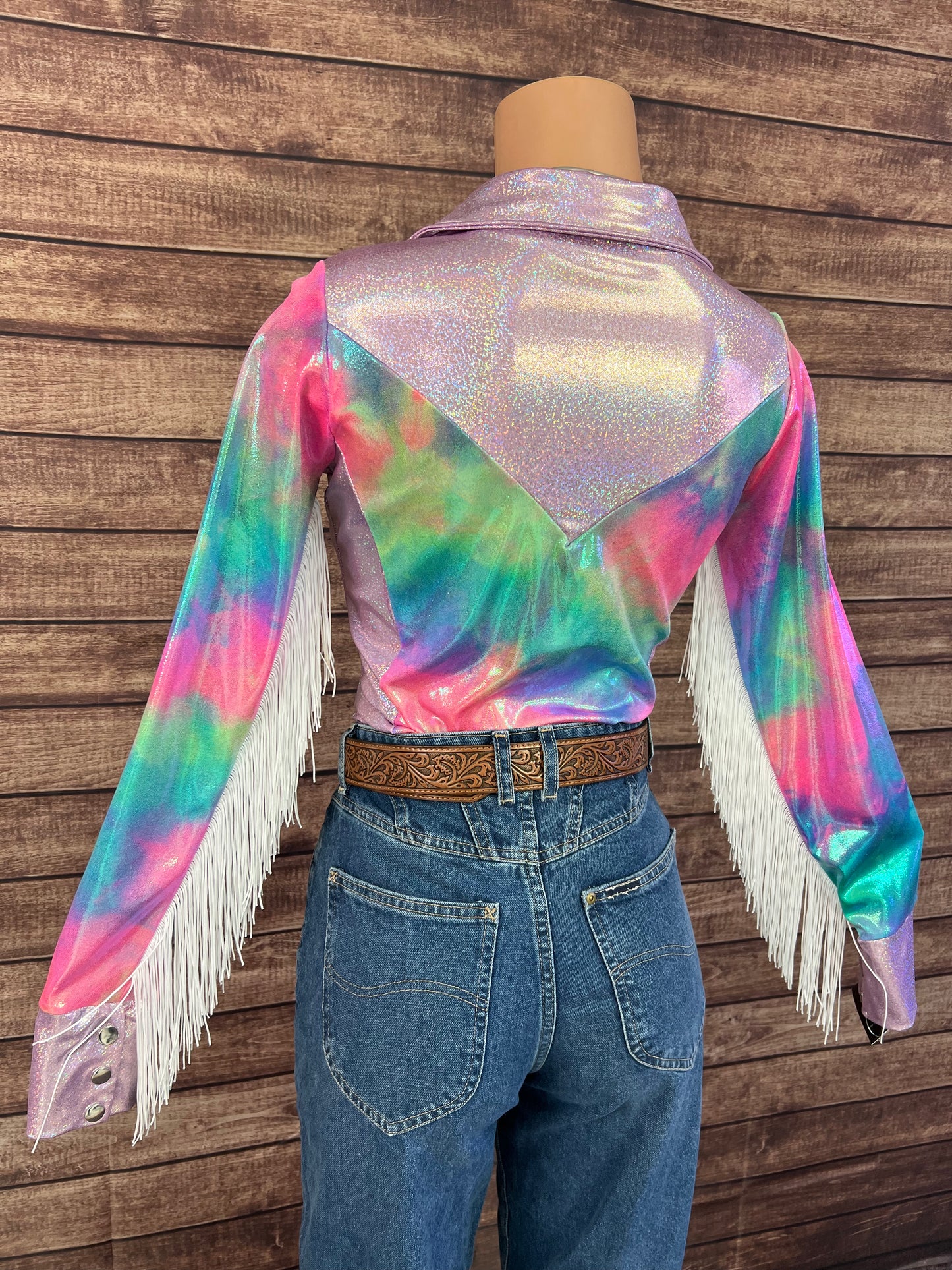 Ready To Ship LARGE Cotton Candy Rodeo Shirt