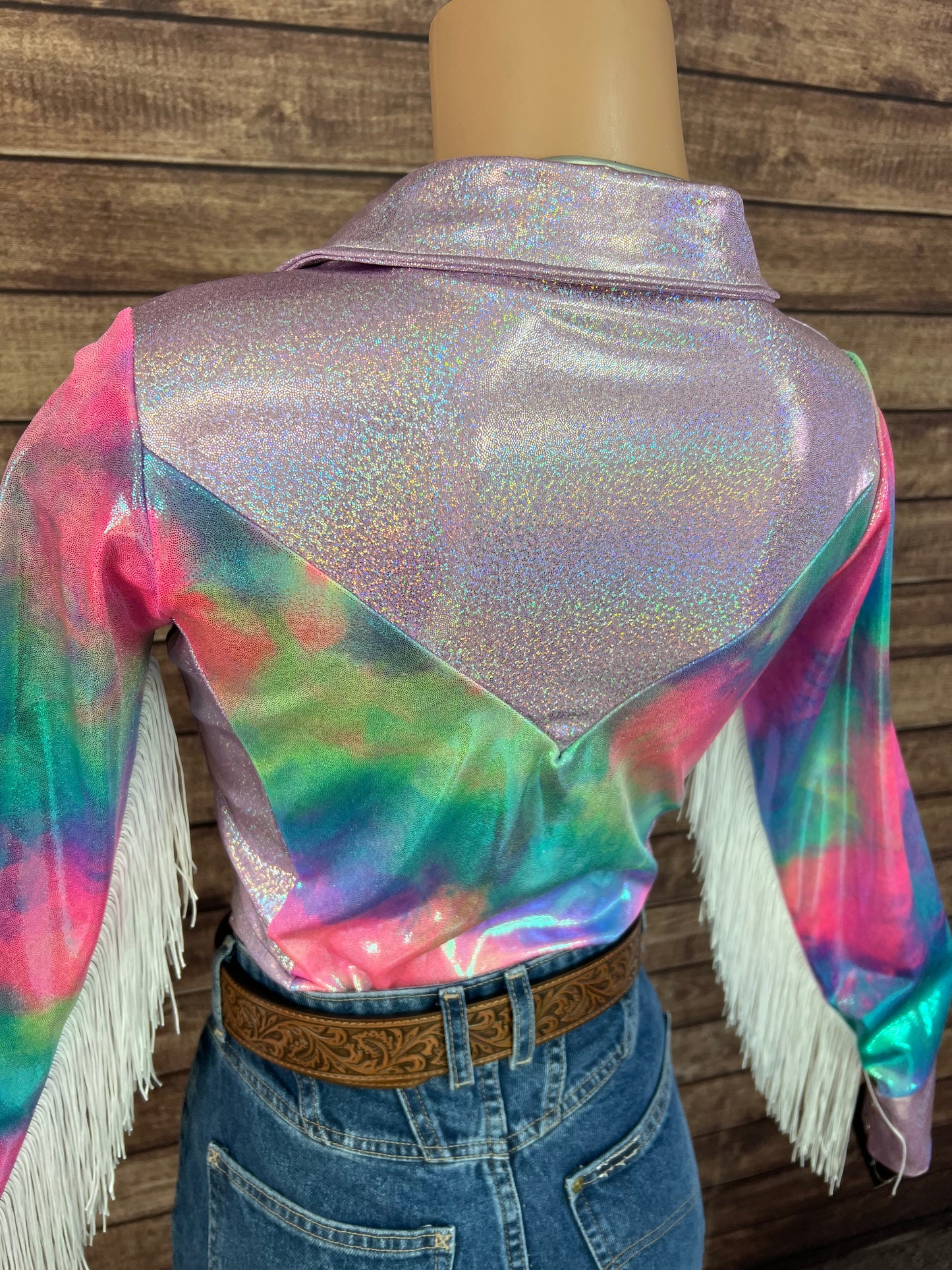 Ready To Ship LARGE Cotton Candy Rodeo Shirt