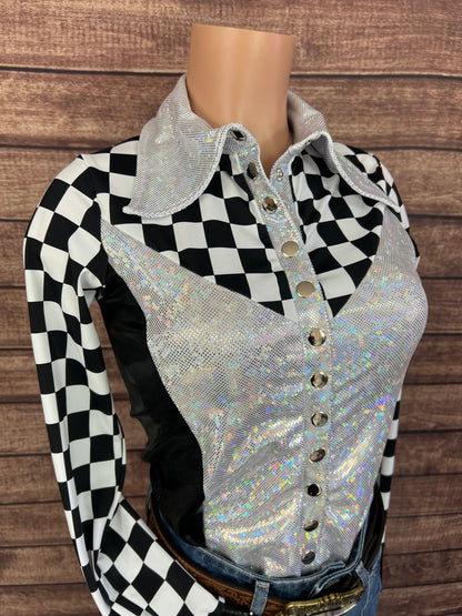 Checks on the Run Snap Front Rodeo Shirt