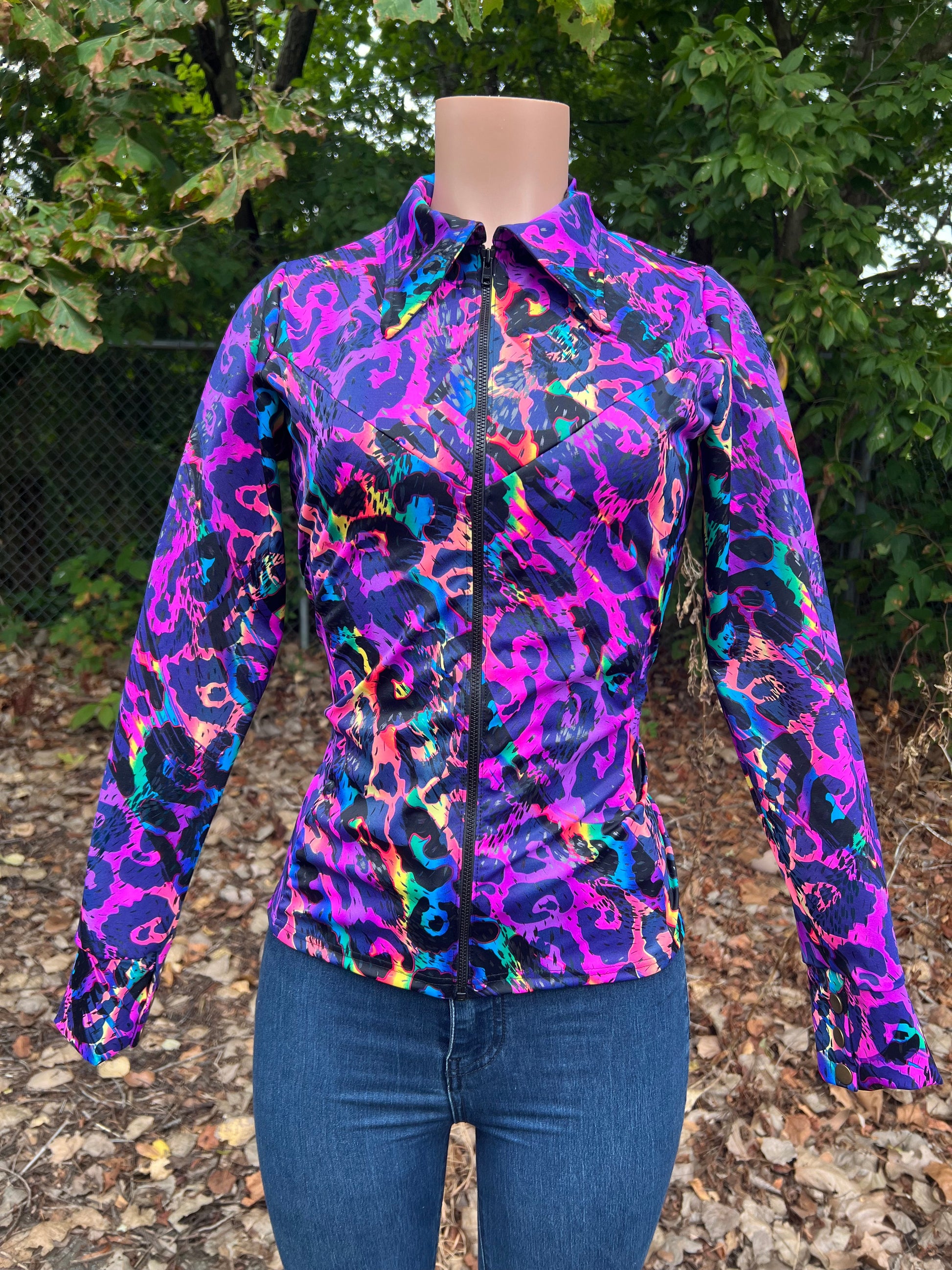 Rainbow Leopard Rodeo Shirt Rodeo Shirt Riverside Rodeo Shirts 