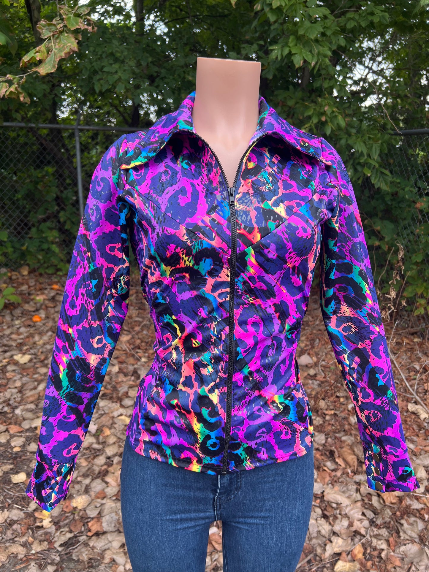 Rainbow Leopard Rodeo Shirt Rodeo Shirt Riverside Rodeo Shirts 