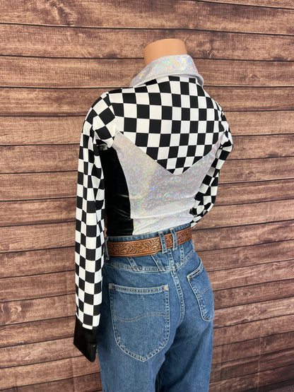 Checks on the Run Snap Front Rodeo Shirt