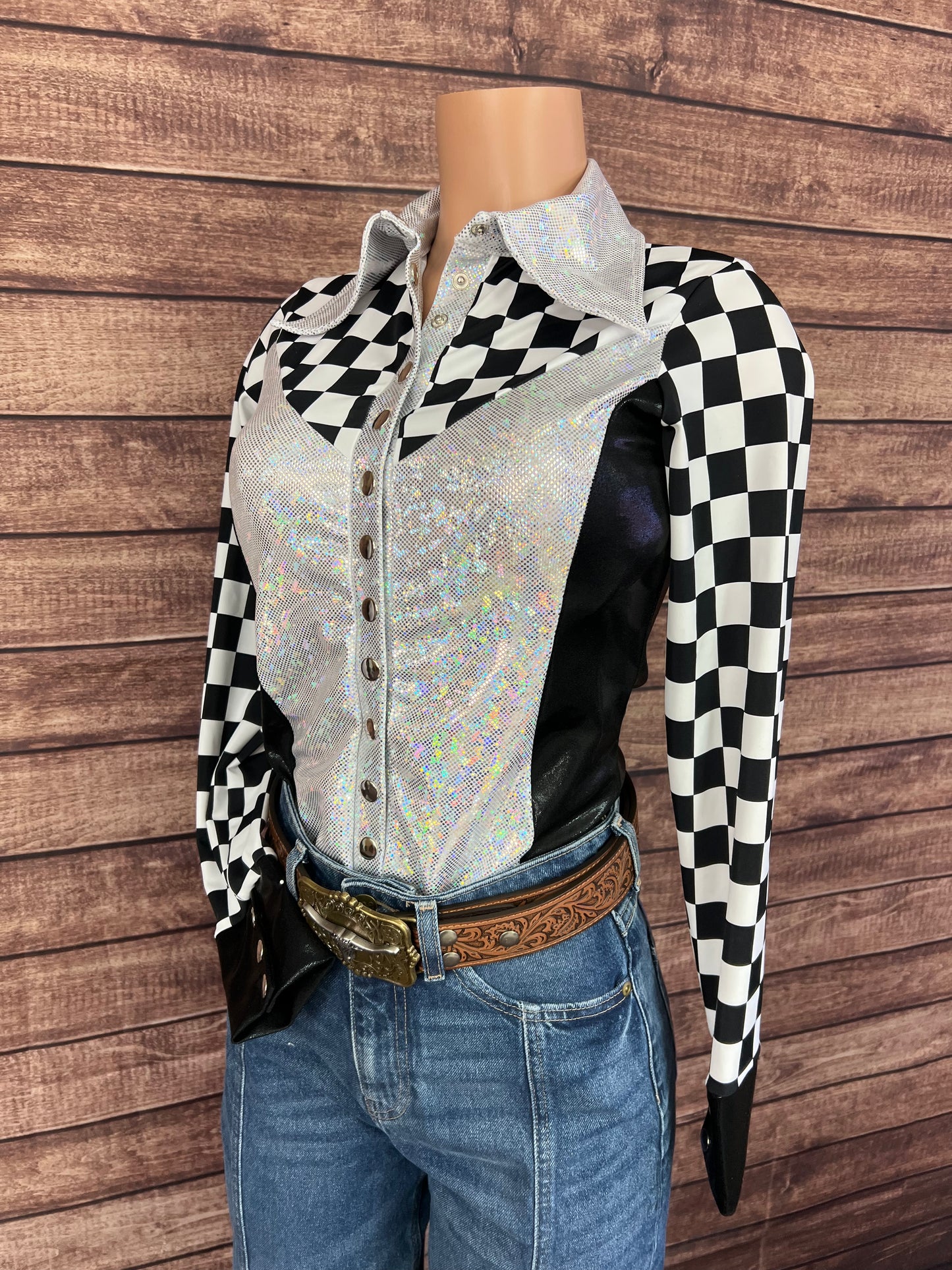 Checks on the Run Snap Front Rodeo Shirt