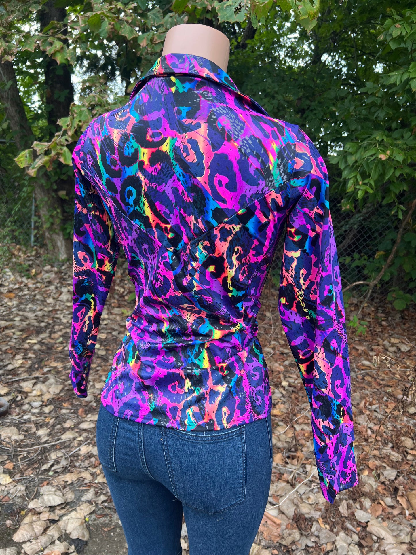 Rainbow Leopard Rodeo Shirt Rodeo Shirt Riverside Rodeo Shirts 