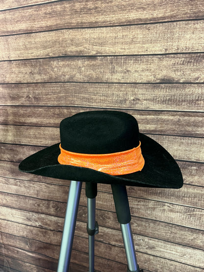 Neon Orange Sparkly Hat Band
