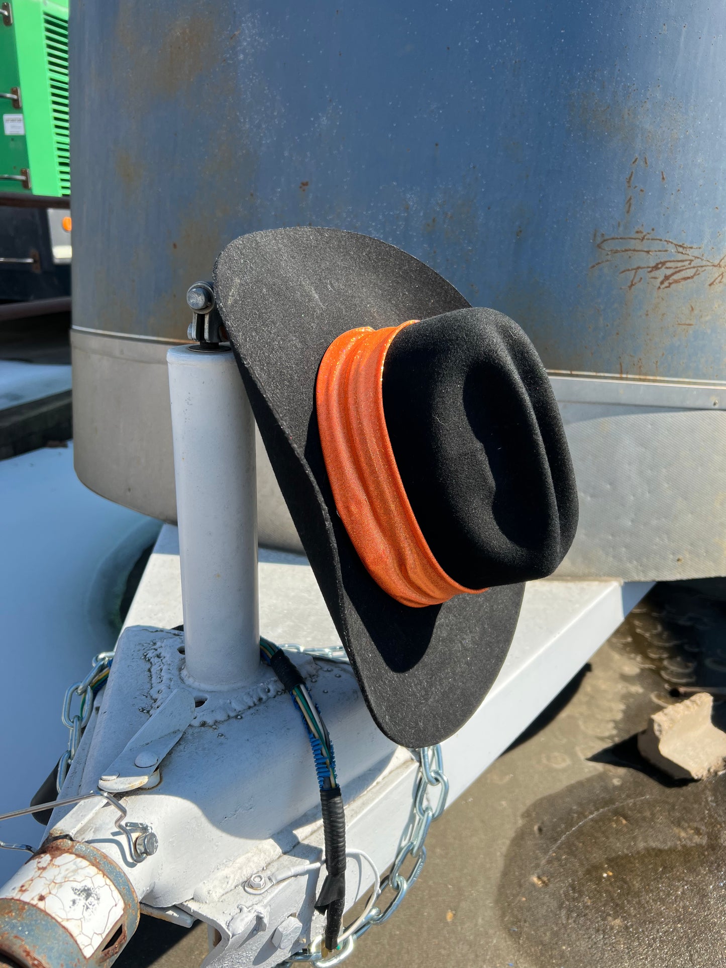 Neon Orange Sparkly Hat Band