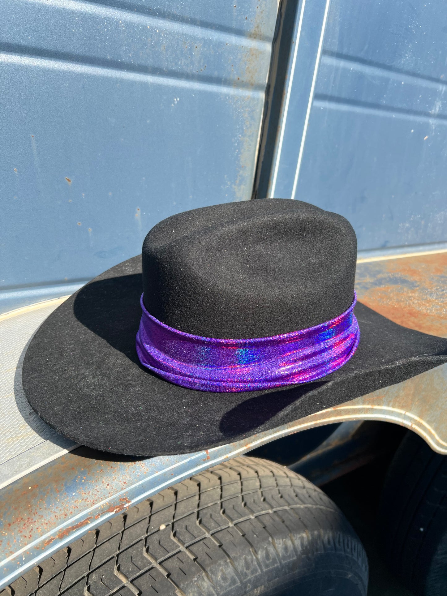 Grape Holographic Sparkly Hat Band