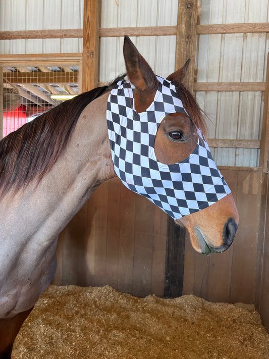 Diamond Spandex Face Mask for Horses