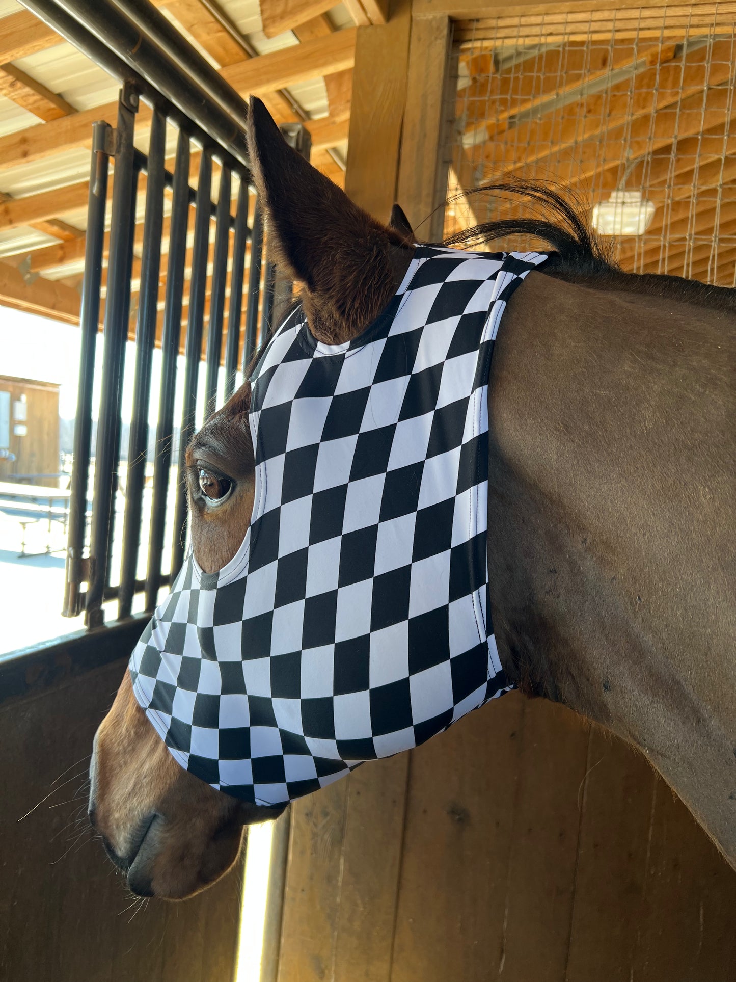 Diamond Spandex Face Mask for Horses
