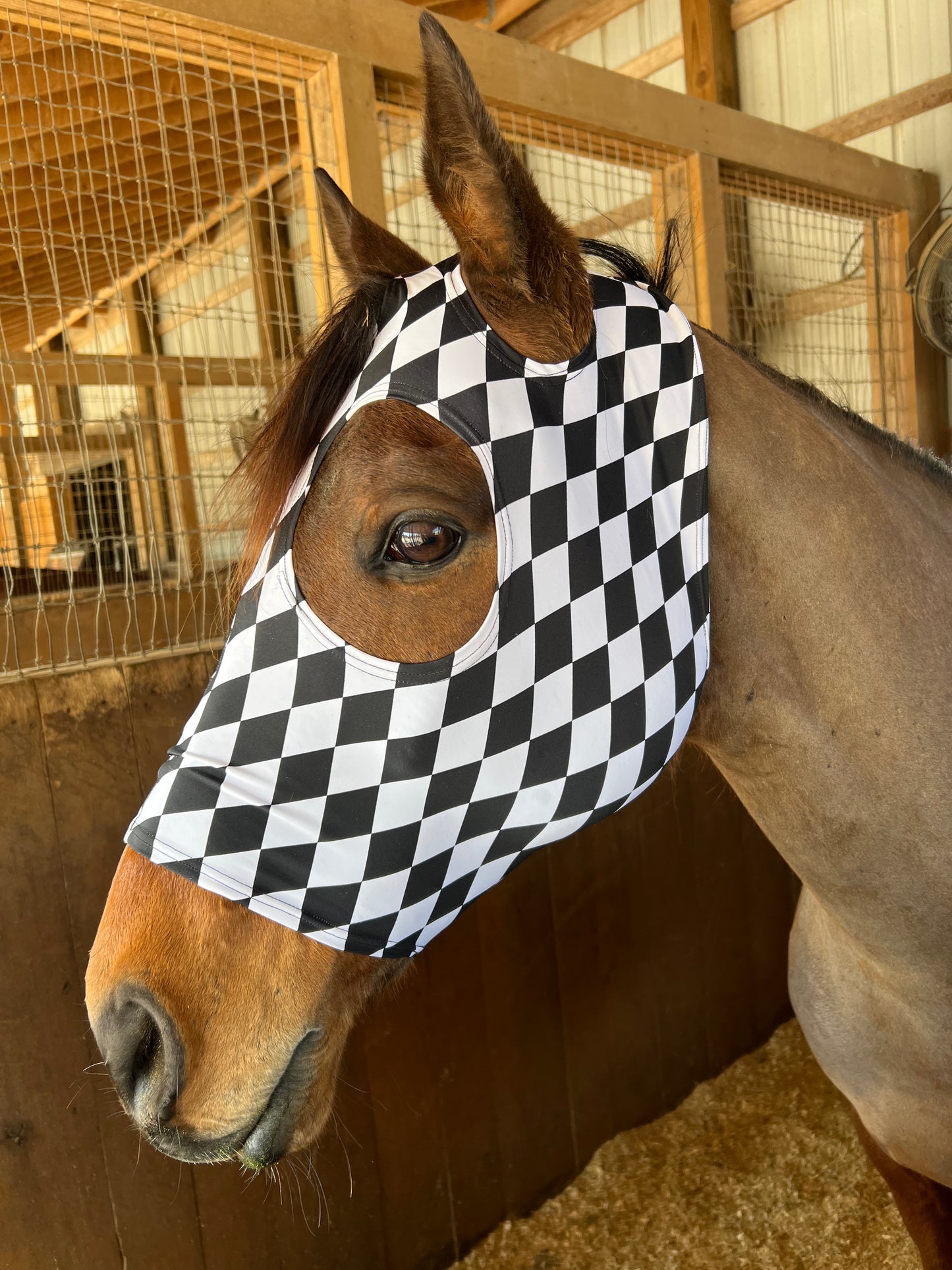 Diamond Spandex Face Mask for Horses