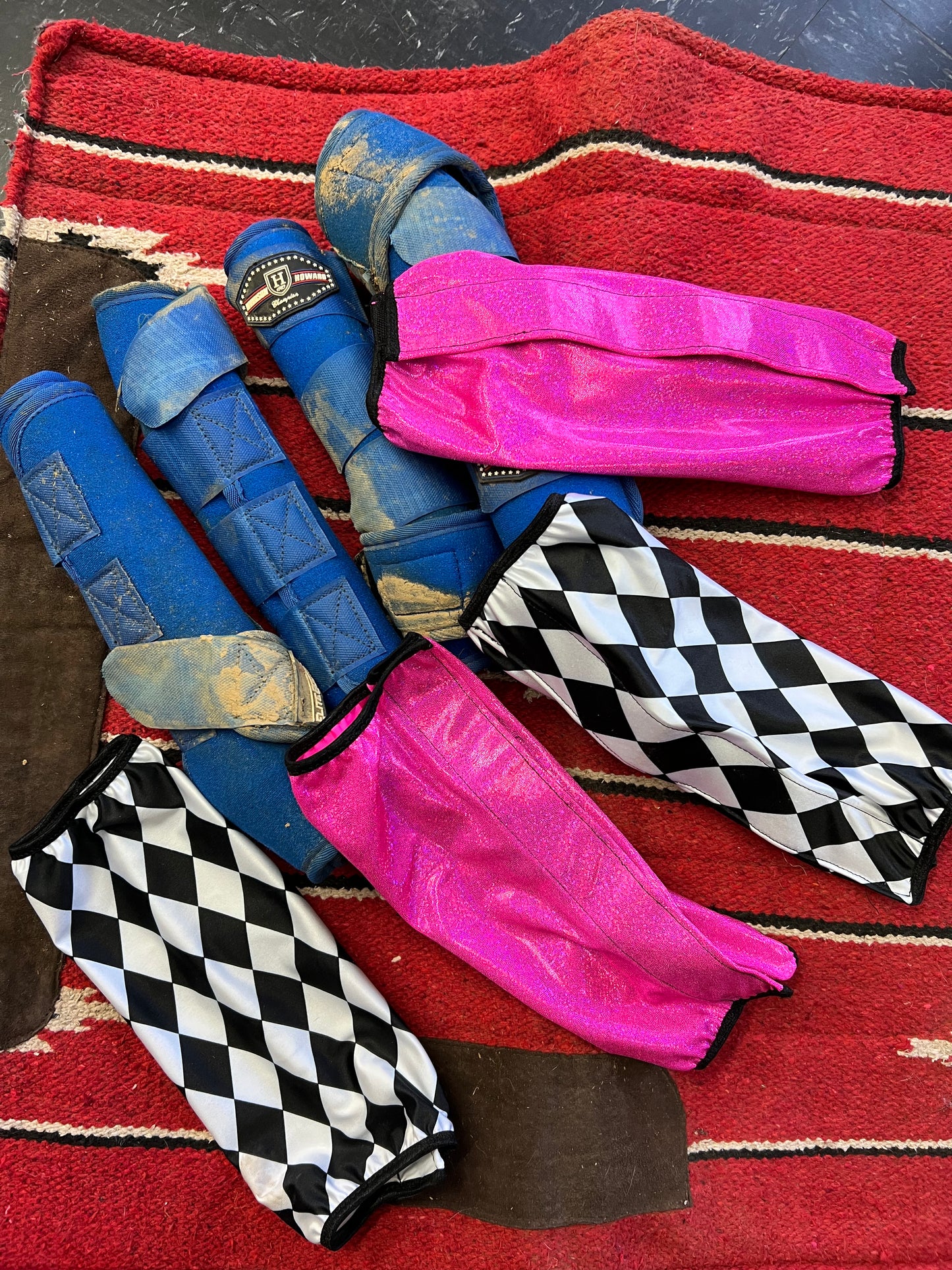 Neon Pink OR Diamond Print Velcro Sportboot Covers (Covers Only, sets of TWO)