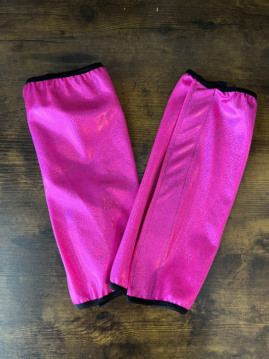 Neon Pink Sparkly Velcro Sportboot Covers (Covers Only, sets of TWO)