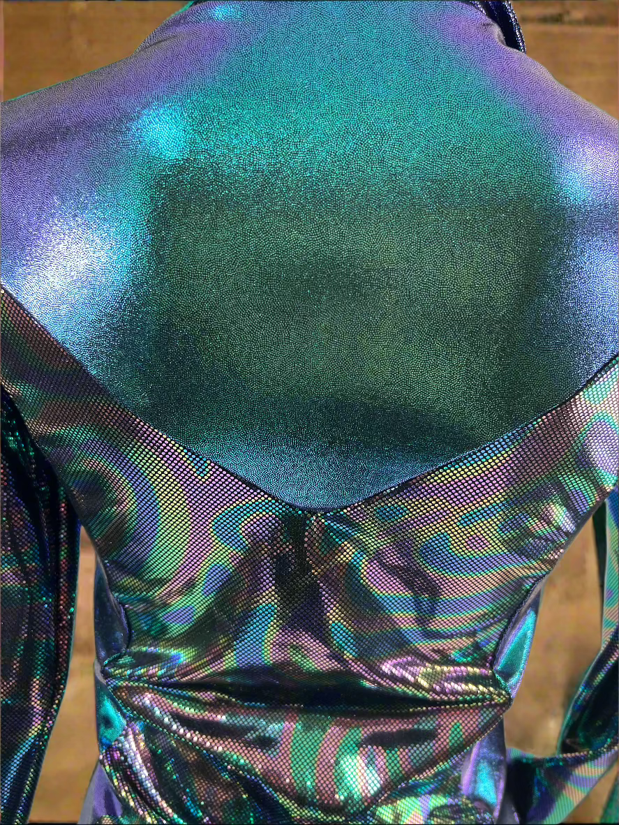 Oil Slick and Scarab Holographic Rodeo Shirt Rodeo Shirt Riverside Rodeo Shirts 