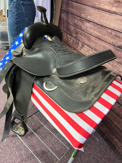 Western Saddle Pad COVER in Blue and White Star / Red and White Stripe
