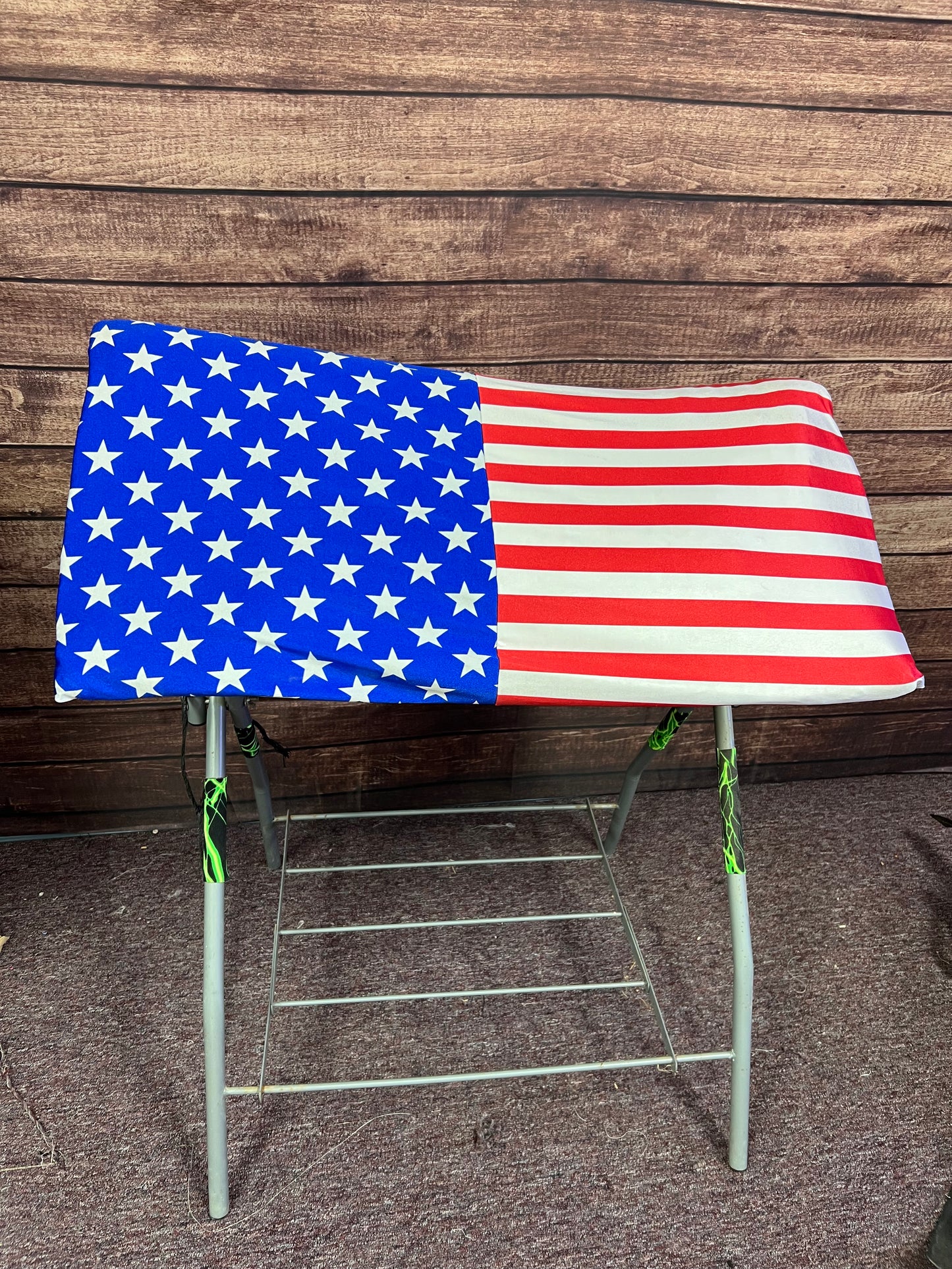 Western Saddle Pad COVER in Blue and White Star / Red and White Stripe