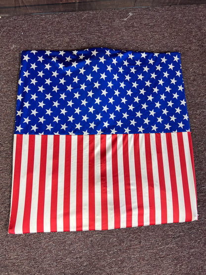 Western Saddle Pad COVER in Blue and White Star / Red and White Stripe