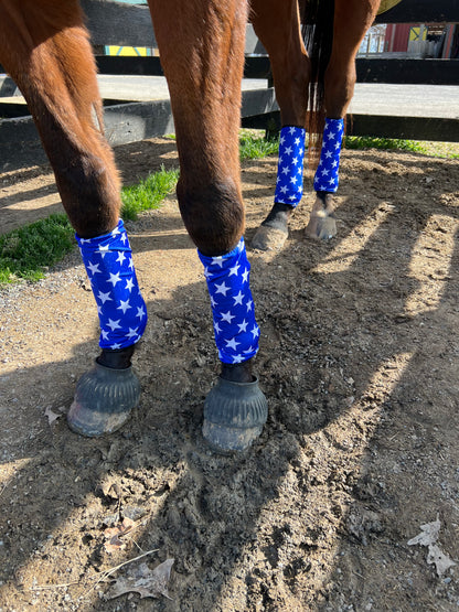 Blue and White Stars Velcro Sportboot Covers (Covers Only, sets of TWO)
