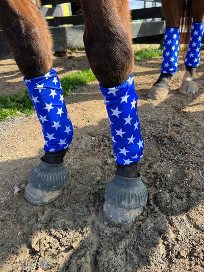 Blue and White Stars Velcro Sportboot Covers (Covers Only, sets of TWO)