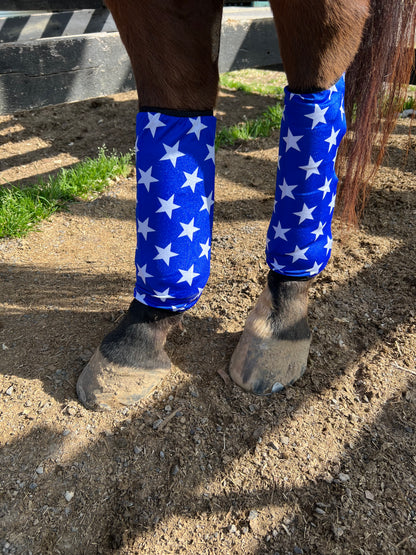 Blue and White Stars Velcro Sportboot Covers (Covers Only, sets of TWO)