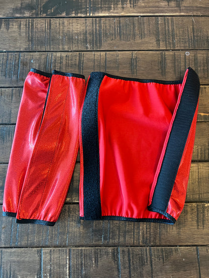 Red Sparkly Jewel Velcro Sportboot Covers (Covers Only, sets of TWO)