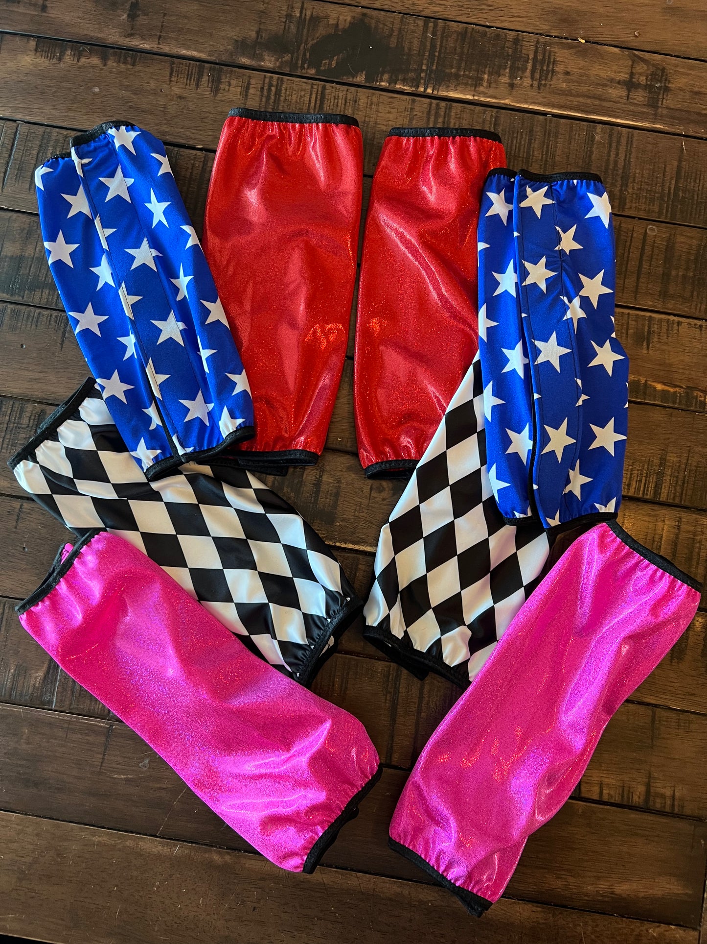 Red Sparkly Jewel Velcro Sportboot Covers (Covers Only, sets of TWO)