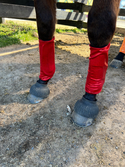 Red Sparkly Jewel Velcro Sportboot Covers (Covers Only, sets of TWO)