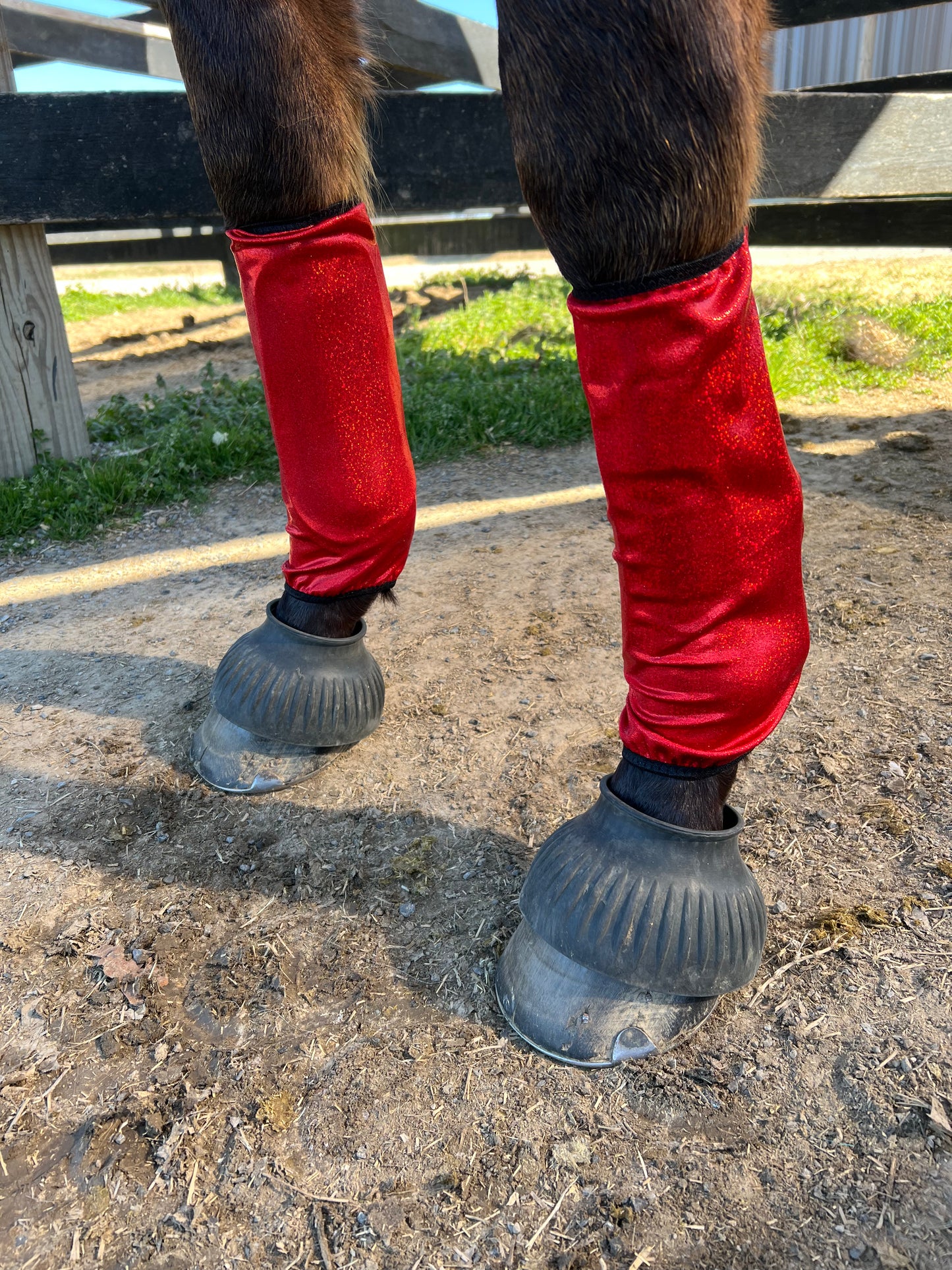 Red Sparkly Jewel Velcro Sportboot Covers (Covers Only, sets of TWO)
