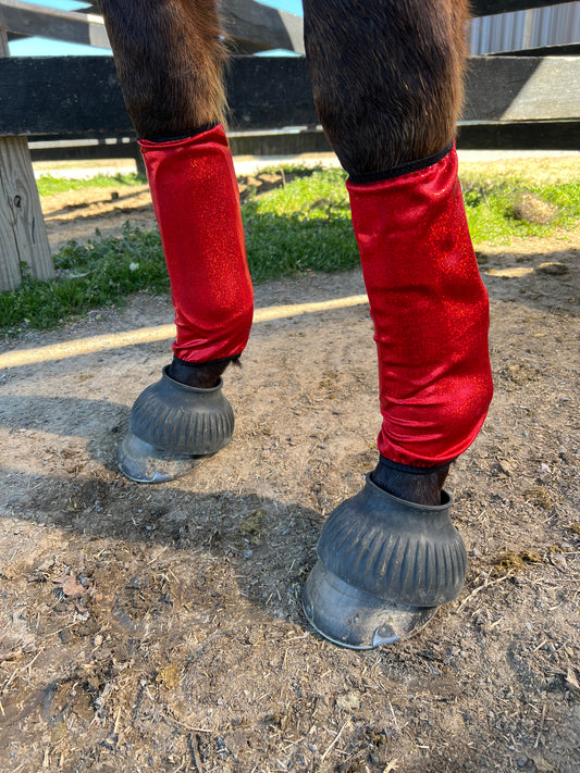 Red Sparkly Jewel Velcro Sportboot Covers (Covers Only, sets of TWO)