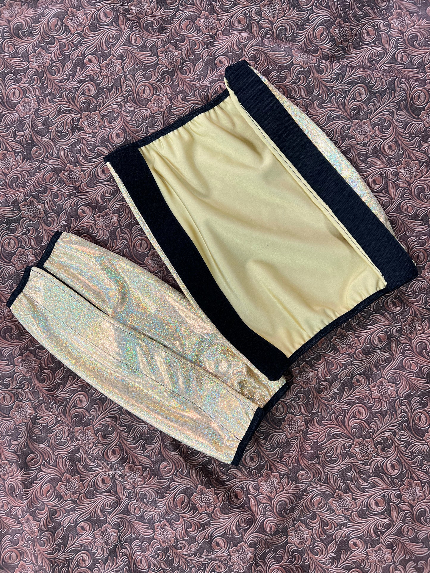 Gold Sparkly Jewel Velcro Sportboot Covers (Covers Only, sets of TWO in GOLD)