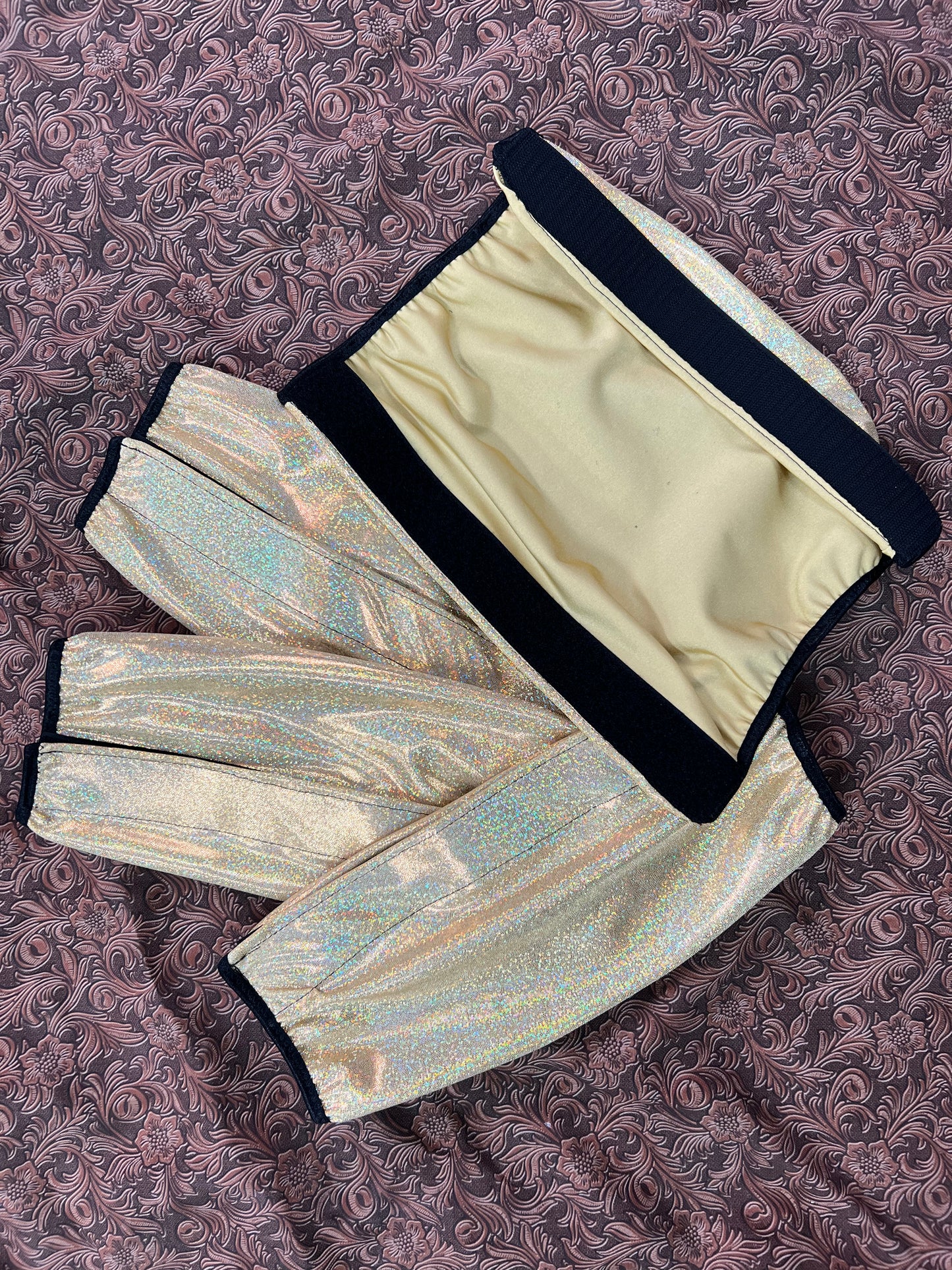 Gold Sparkly Jewel Velcro Sportboot Covers (Covers Only, sets of TWO in GOLD)