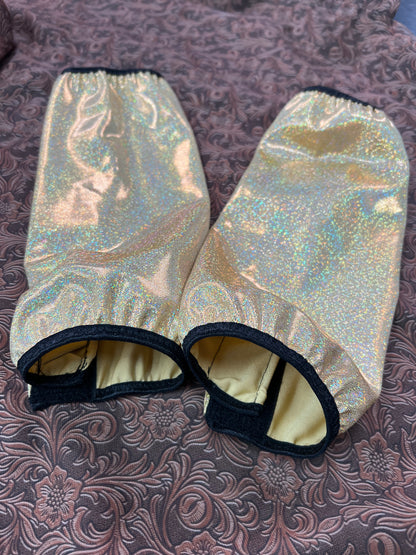 Gold Sparkly Jewel Velcro Sportboot Covers (Covers Only, sets of TWO in GOLD)