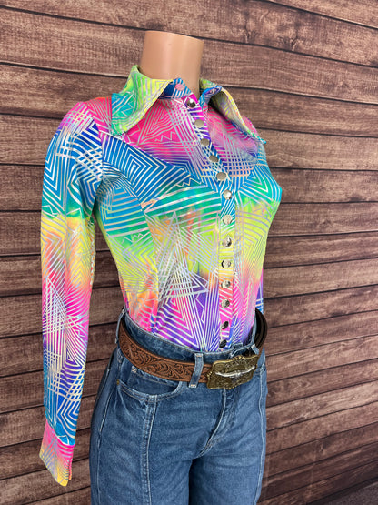 Spectrum Holographic Snap Front Rodeo Shirt