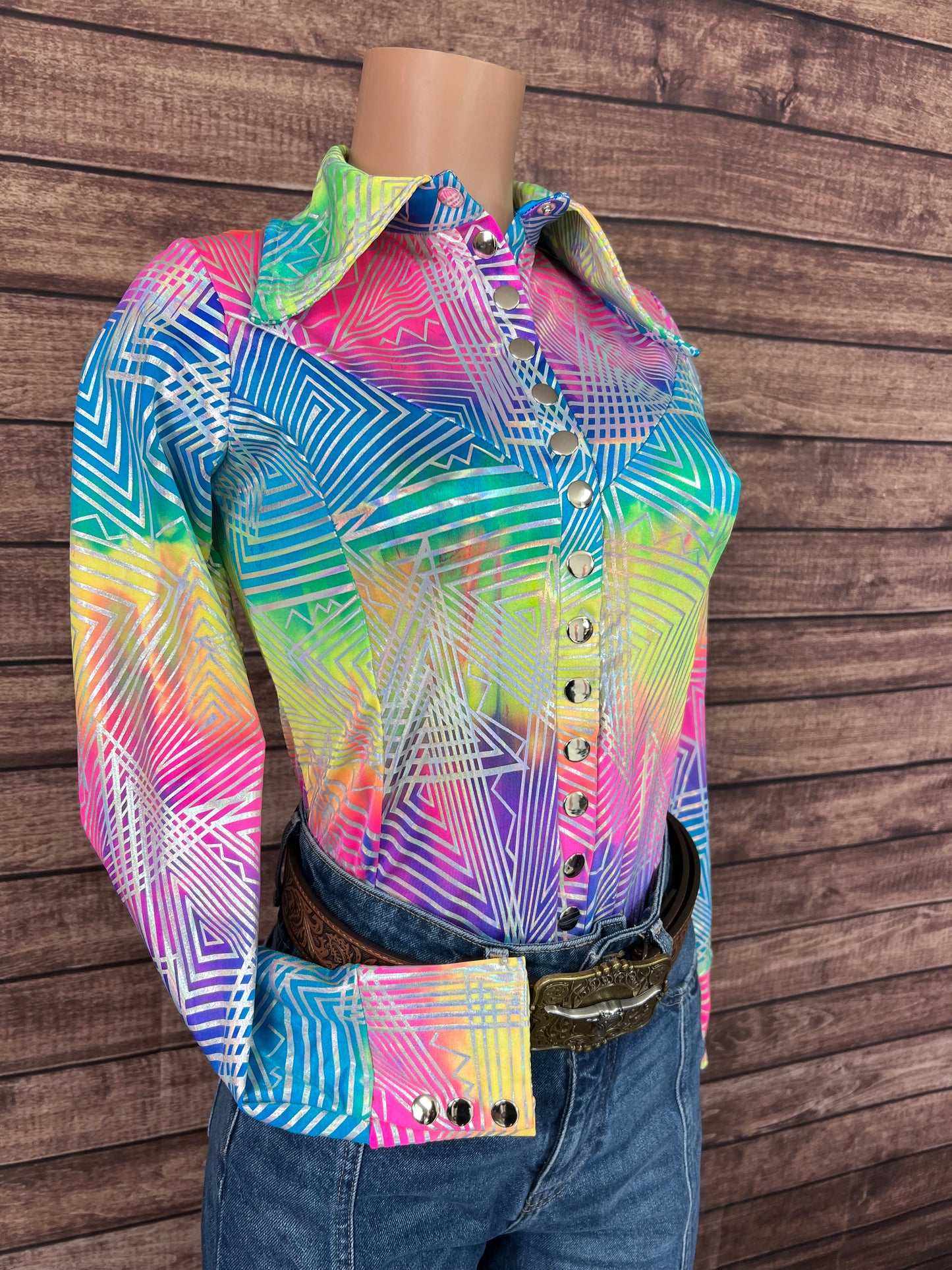 Spectrum Holographic Snap Front Rodeo Shirt