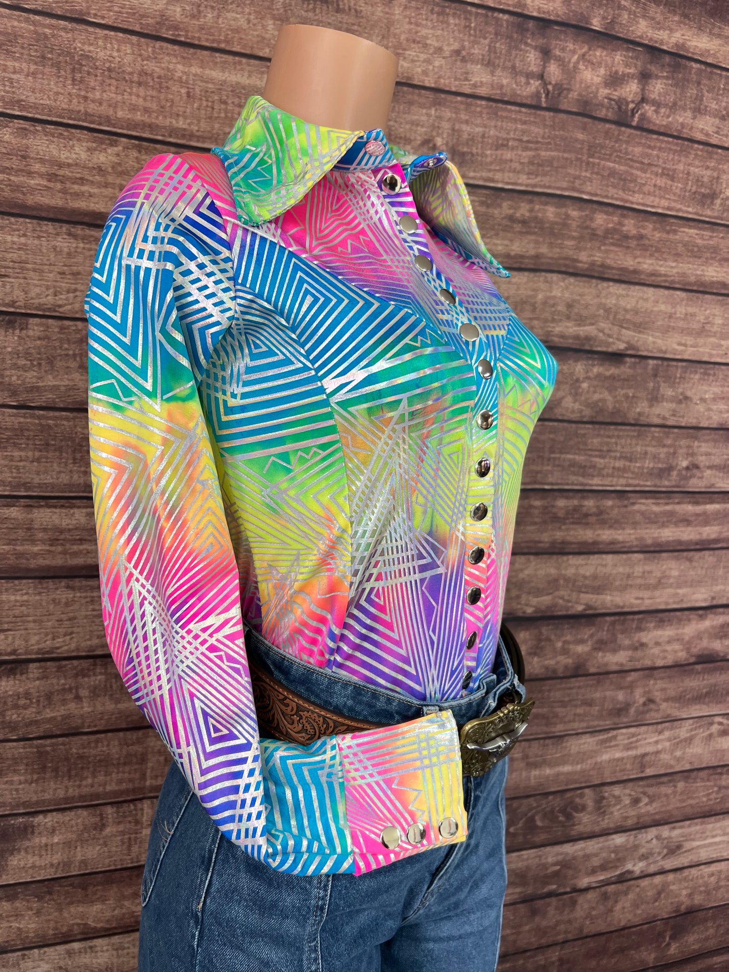 Spectrum Holographic Snap Front Rodeo Shirt