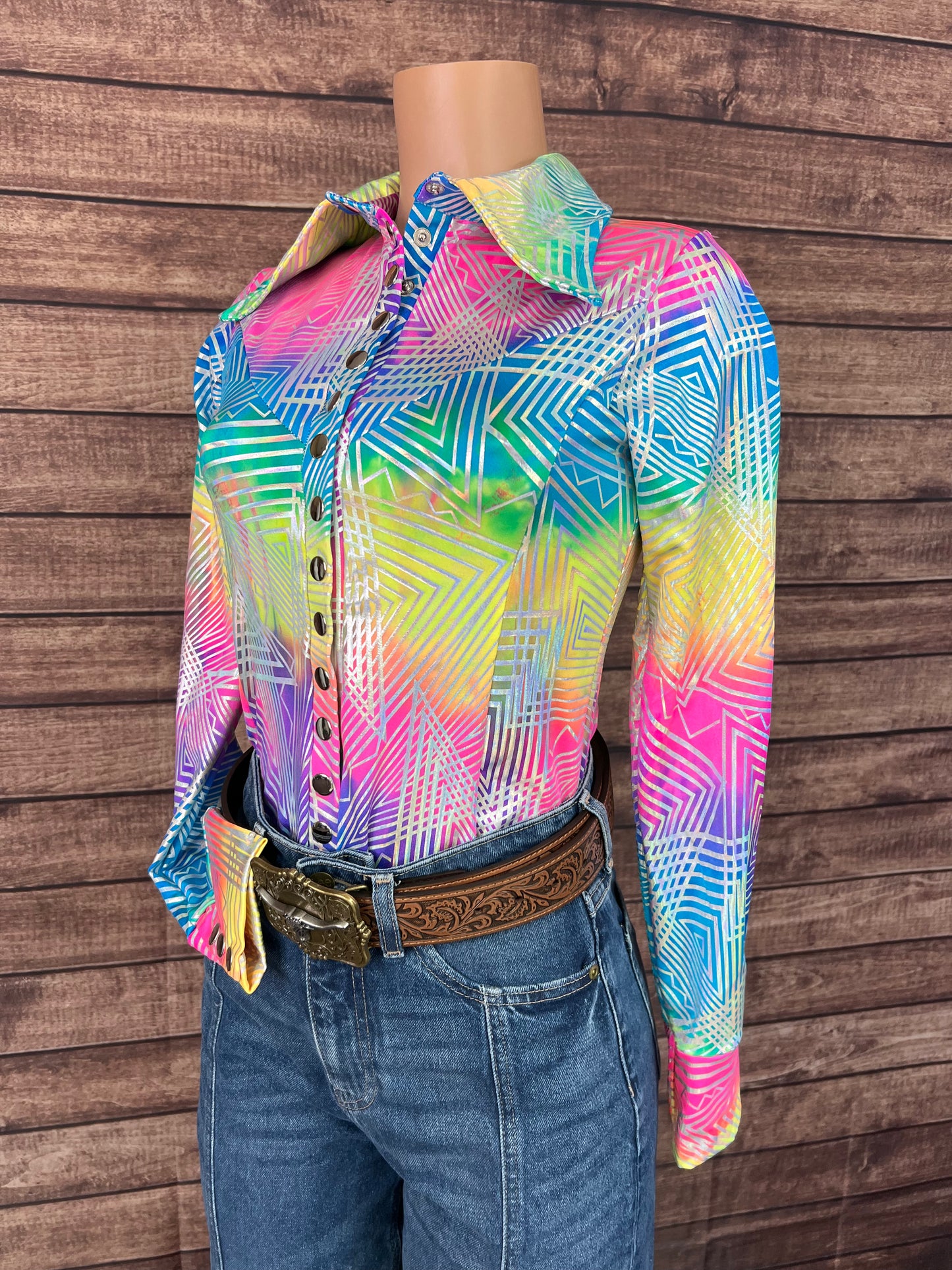 Spectrum Holographic Snap Front Rodeo Shirt