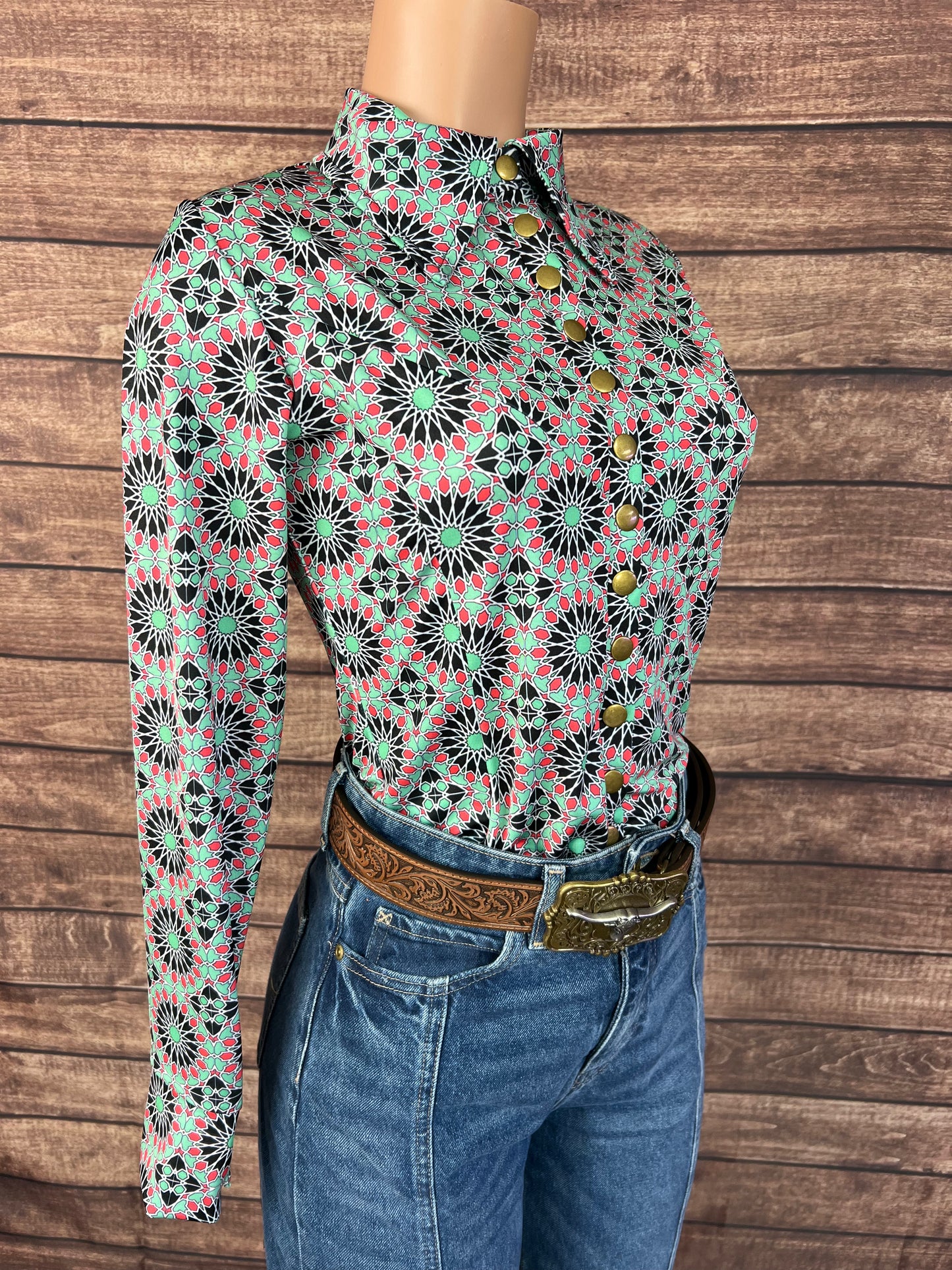Mandala Snap Front Rodeo Shirt