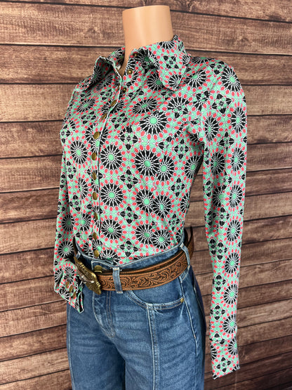 Mandala Snap Front Rodeo Shirt
