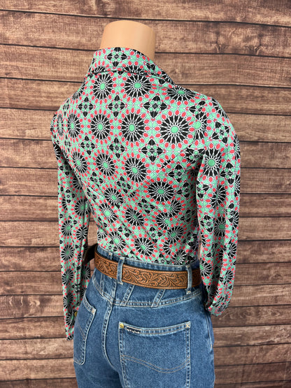 Mandala Snap Front Rodeo Shirt