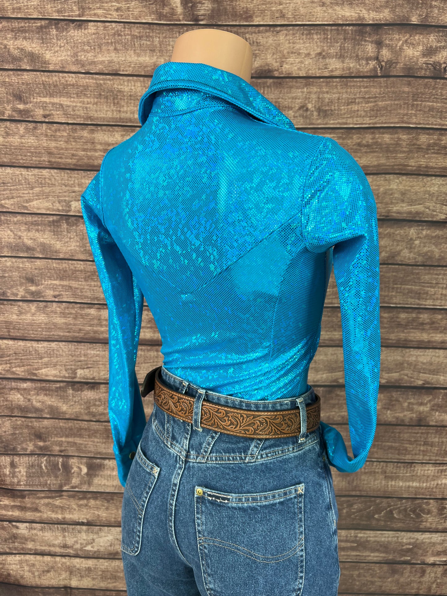 Turquoise Kaleidoscope Snap Front Rodeo Shirt