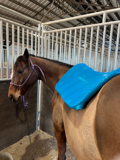 Western Saddle Pad COVER in Turquoise Kaleidoscope (Saddle Pad Cover Only)