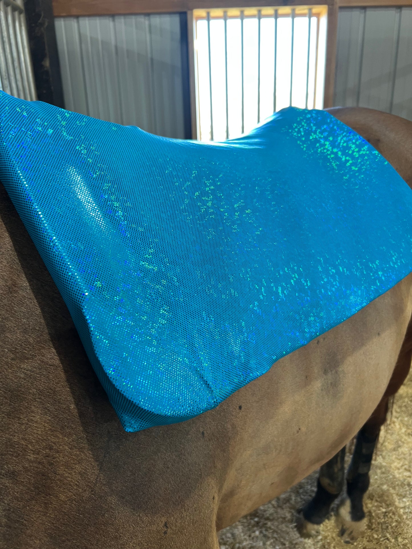 Western Saddle Pad COVER in Turquoise Kaleidoscope (Saddle Pad Cover Only)