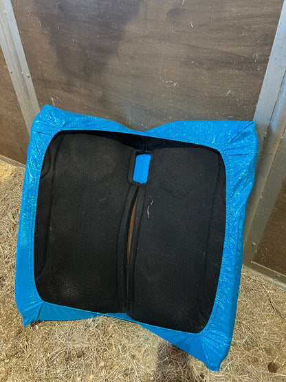 Western Saddle Pad COVER in Turquoise Kaleidoscope (Saddle Pad Cover Only)