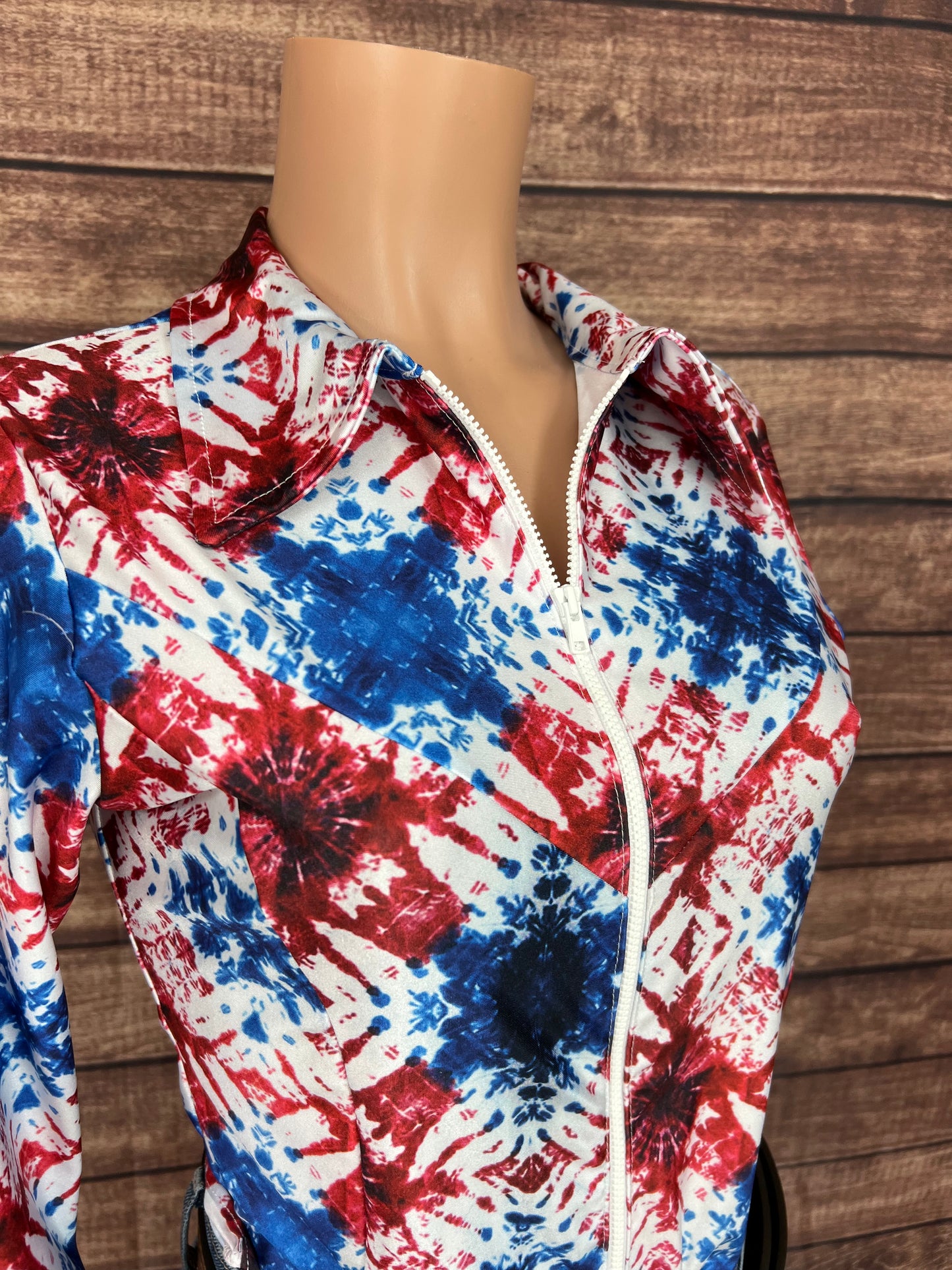Heritage Tie Dye Zipper Front Rodeo Shirt