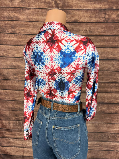 Heritage Tie Dye Zipper Front Rodeo Shirt