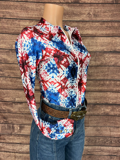 Heritage Tie Dye Zipper Front Rodeo Shirt